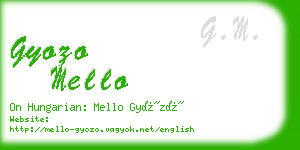 gyozo mello business card